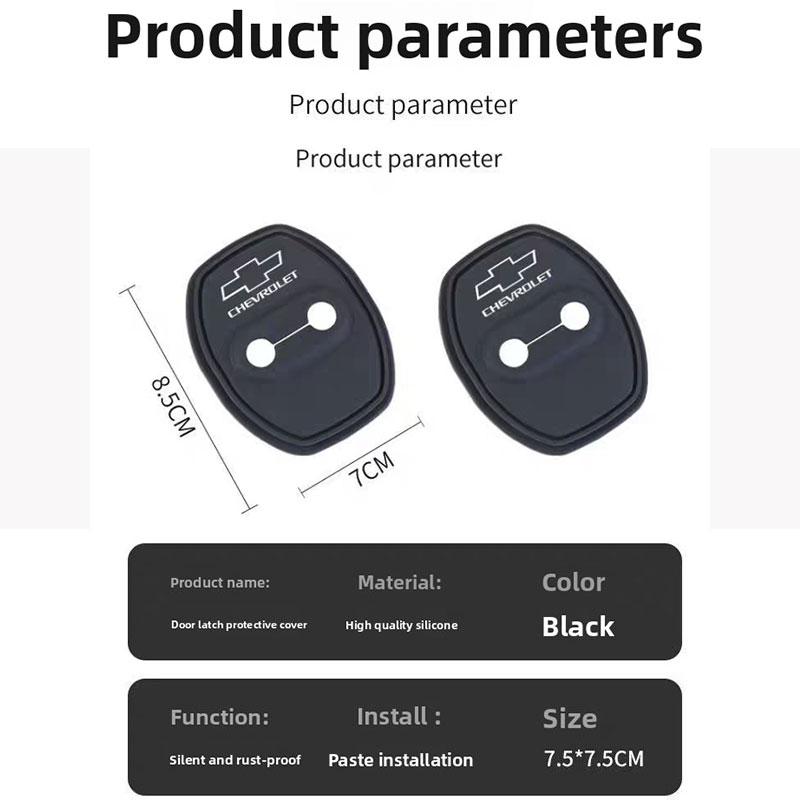 BODCA1 Anti-collision Car Door Lock Protection Cover For Chevrolet Onix Cruze Silverado Impala Equinox Malibu Tahoe Cobalt Camaro Trax
