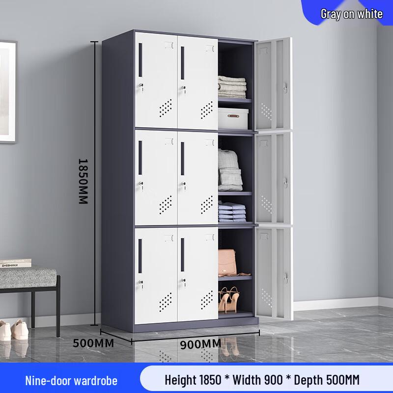 Steel Modular Storage Locker - 12-Door Narrow Profile