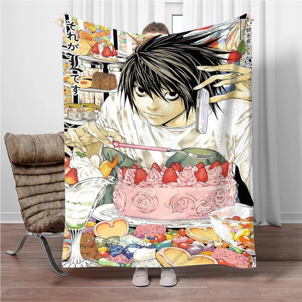 Japanese Anime Blanket DEATH-NOTE Children Warm Soft Blankets for Sofa Bed Cover Blanket Suitable for Birthday Souvenir Gifts