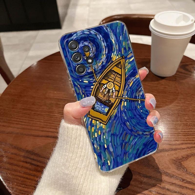Interesting Van Gogh Art Clear Phone Case For Samsung Galaxy A56 A57 A37 A55 A54 A36 A35 A26 A25 A16 A17 A07 A52 A34 A21s Cover