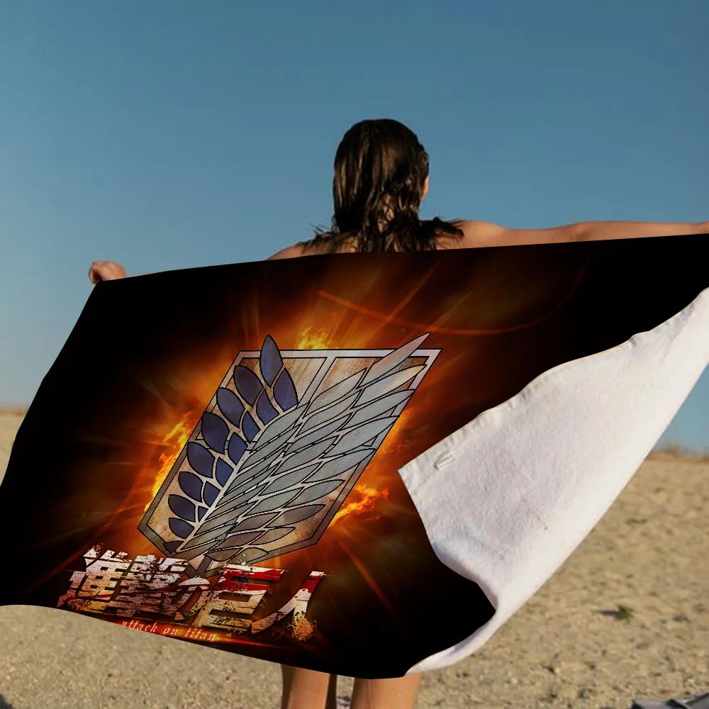 Anime A-Attack On T-Titan Microfiber Beach Towel Absorbent Quick Dry Soft Yoga Swimming Resort Mountain Climbing Towel