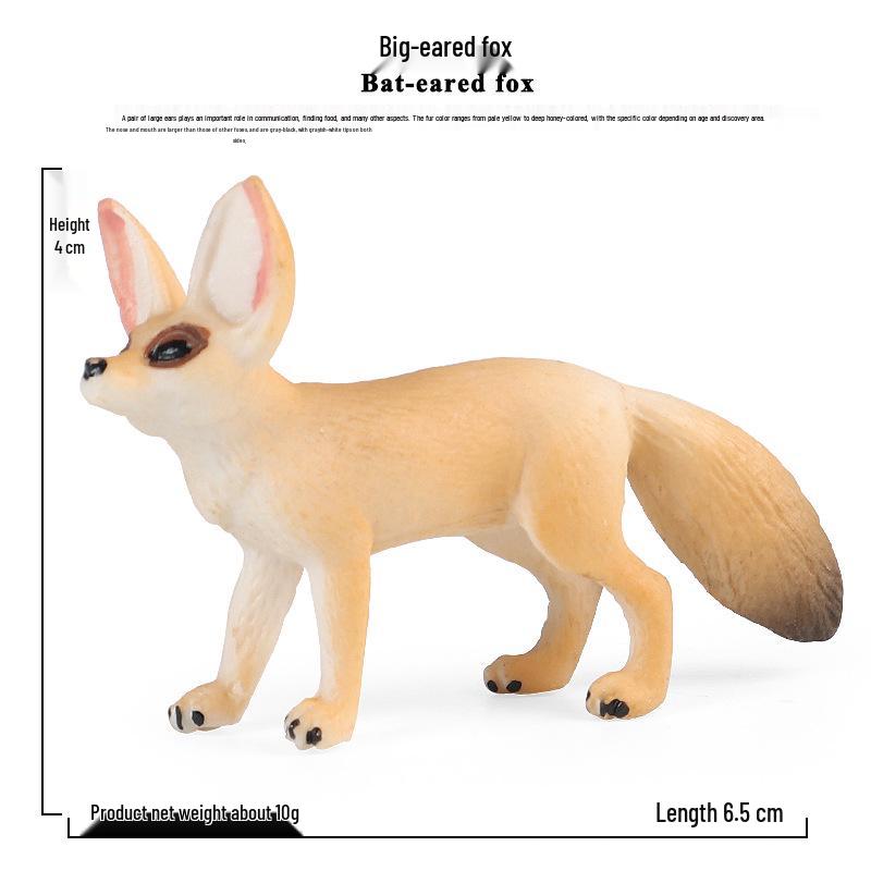 Children s Realistic Fennec Fox Animal Model & Cake Decoration Toy