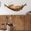 Creative Hammock Cat Wall Sticker Self-Adhesive Removable for Bedroom Living Room Entryway Background Home Decor