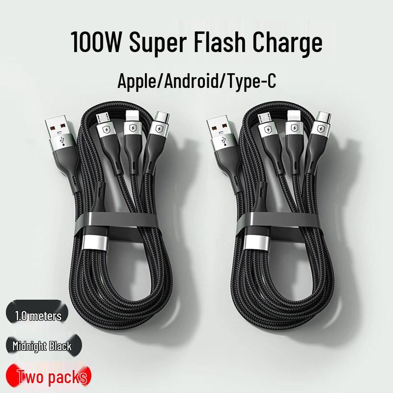 Fast Charging 3-in-1 Universal Phone Charger Multi-Head Cable Set