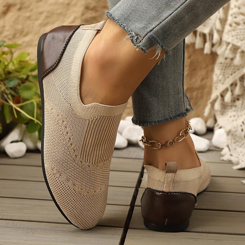 Fashion 2025 Spring New Fly Weave Design Retro Style Casual Single Shoes for Women Breathable Comfortable Soft Soled Shallow Mouth Flats