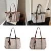Simple Pu Spliced Bag With Double Shoulder Straps For Office And Shopping