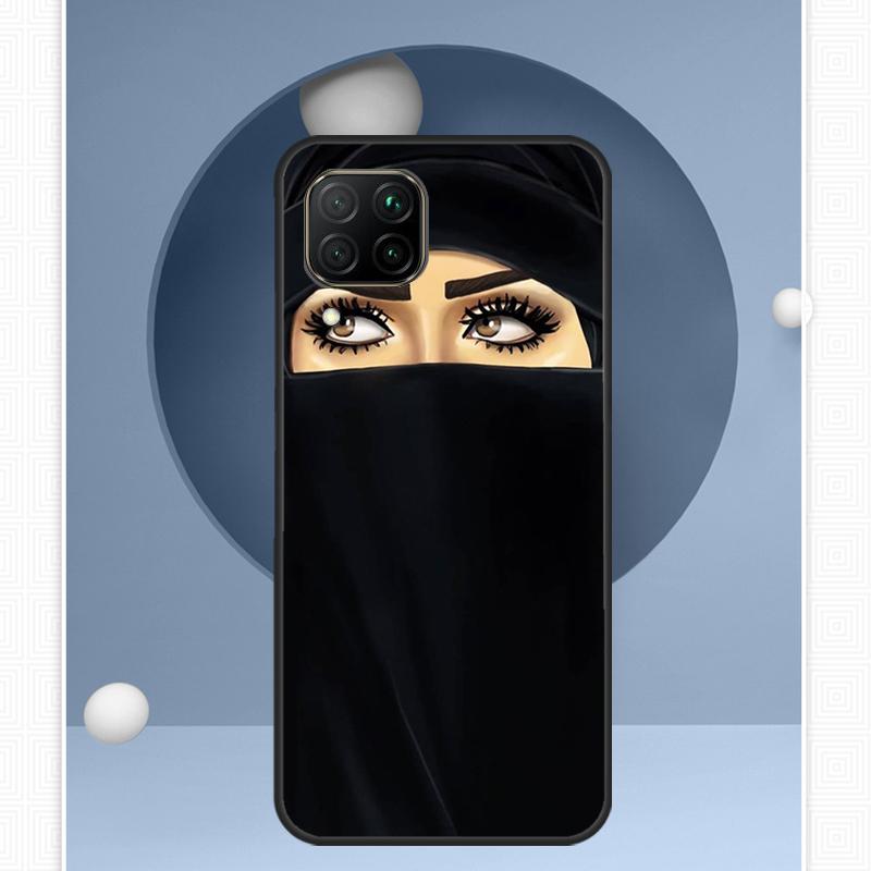Hijab Face Muslim Islamic Gril Eyes For Huawei Nova 12s 12i 11i 8i Y91 Y60 Y70 Y72 Y90 Y61 9 10 SE P20 P40 Lite P30 P60 Pro Case