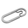Silver Titanium Keychain Heavy Duty Titanium Carabiner Durable Split Ring Chain  Everyday Carry
