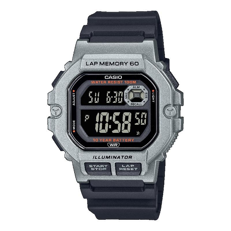 Casio Men s Resin 100M Water Resistant Alarm Quartz Watch WS-1400H-1BV чёрный