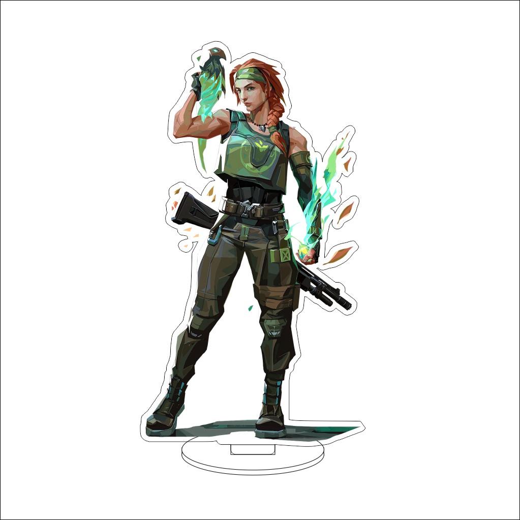 16CM VALORANT Acrylic Stand Model Waylay/Tejo/Clove/Vyse/Deadlock Figure Stand Halloween Gifts