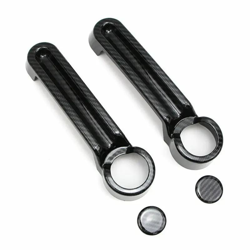 For Jeep Wrangler JK JKU 2007-2018 Liberty Dodge Nitro Car Carbon Fiber Style Exterior Door Handle Moulding Cover Trim Decor