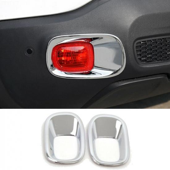 Chrome Rear Fog Light Lamp Cover Trim Frame For Jeep Renegade 2016+ Accessories