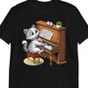 Cat Playing Piano T-Shirt: Funny Musician Tee