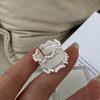 925 Sterling Silver Rings for Women Couple Minimalist Handmade Simple Wide Firework Ring Fine Jewelry Gift Prevent Allergy