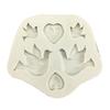 Peace for Dove & Heart Shaped Silicone Material Fondant Mold Chocolate Moulds Cake Decorating Gadgets Candy Molds for Ba