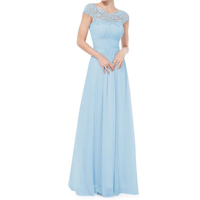 Esküvői ruha, divatos, O-nyakú, földig érő női nagyméretű, A-vonalú ruhák