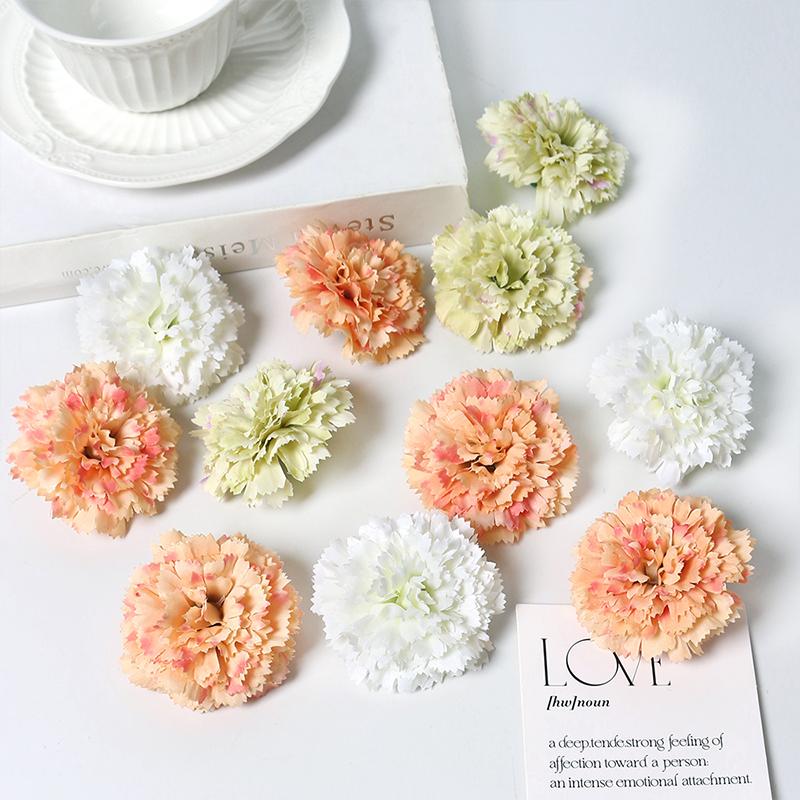 10Pcs Artificial Flowers Heads for Wedding Marriage Decoration DIY Garland Accessories Home Decor Fake Flower Crafts Wreath Gift