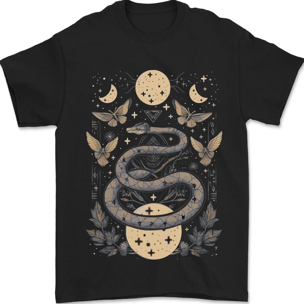 Celestial Snakes Butterfies Pagan Earth Moon Unisexs TShirt 100 Cotton S