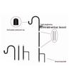 Rust-Proof Outdoor Shepherd Hook: Detachable Iron Craft for Yard and Garden