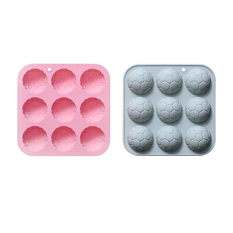 Food Grade Silicone 9 Cavity Football Shape Baking Chocolate Mold for Easy Releases and Multipurpose Use in Kitchen