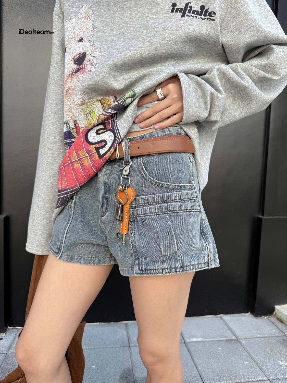 INSS Women s Retro Washed Denim Shorts (Spring 2026) Medium