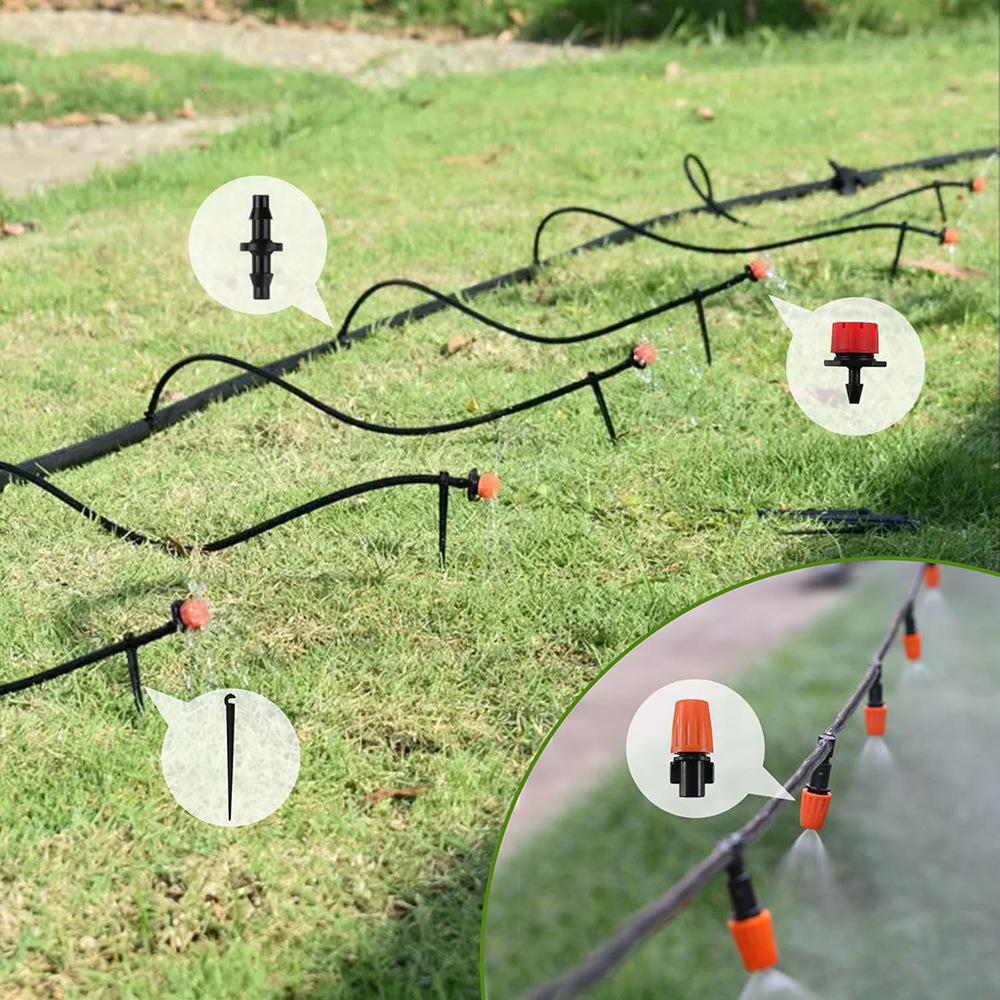 Automatic Drip Irrigation and Sprinkler System for Plant Watering, Garden Cooling, and Dust Removal