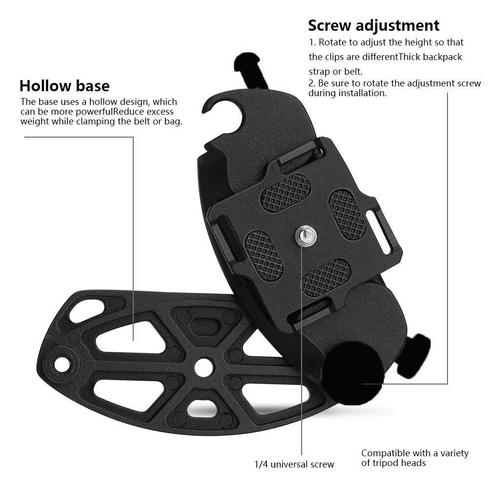 Camera Clip Waist Belt Buckle Quick Release Backpack Holster Pocket Hanger Strap