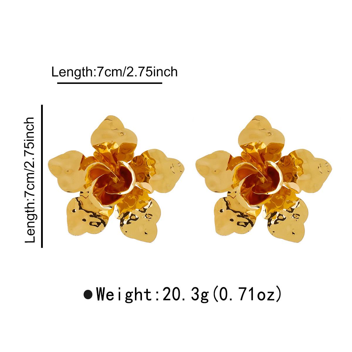 Трехмерные Супер Преувеличенные Серьги-Цветы Повседневные Универсальные Серьги-Цветы для Уличной Фотосъемки