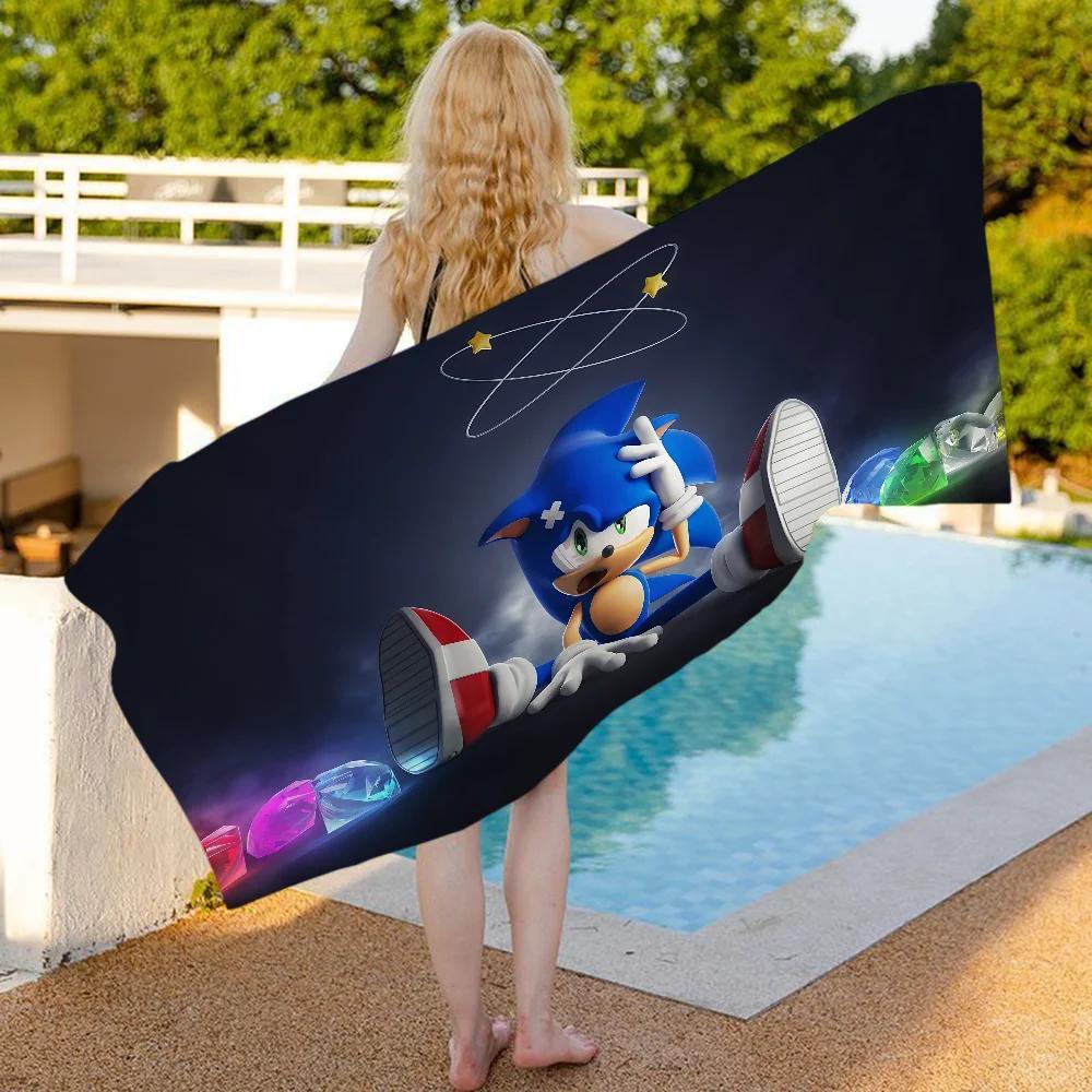 

Classic Character Hit Movie Sonic Microfiber Beach Towel Absorbent Quick Dry Soft Yoga Swimming Resort Mountain Climbing Towel W40*H60(CM)