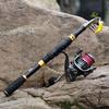 Spinning Fishing Rod and Reel Combos Telescopic Fishing Pole Spinning Reels with Free Line Spool