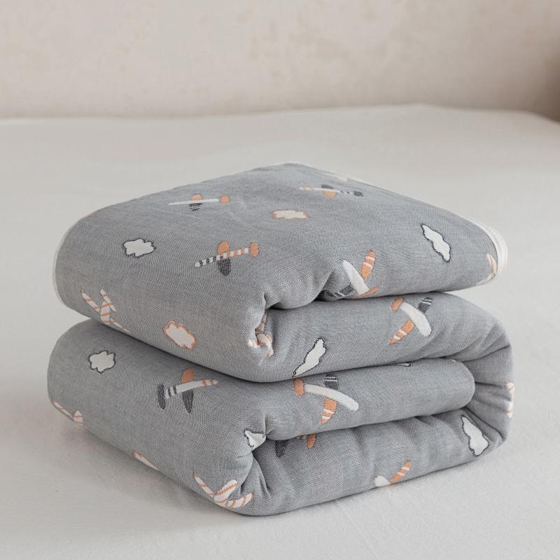 Class A 100% Cotton Six-Layer Gauze Blanket for Children - Lightweight Air Conditioning Quilt, Available In Single/Double Sizes for Summer