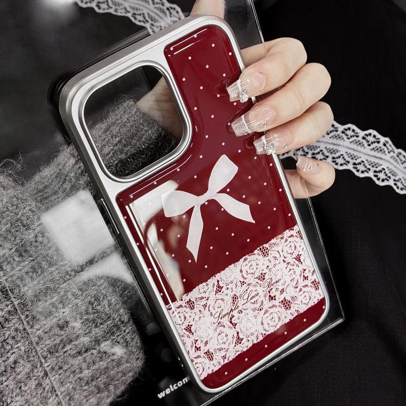 

iPhone16 & Huawei Mate60 Electroplated Silver Edge Case, 14-Pro/15-Pro Compatible. iPhone 15