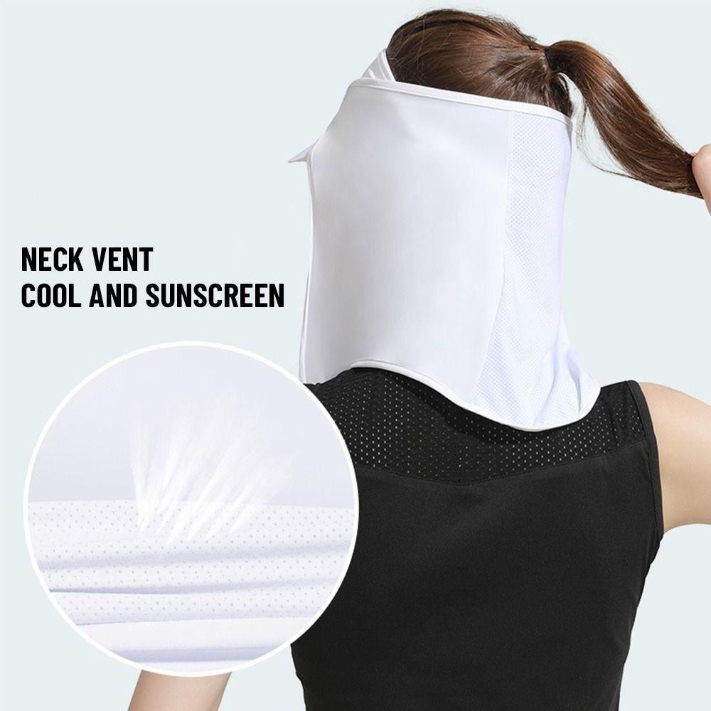 UPF50+ Bucket Cap Neck Cover Scarves Mask New Ice Silk Scarf Summer