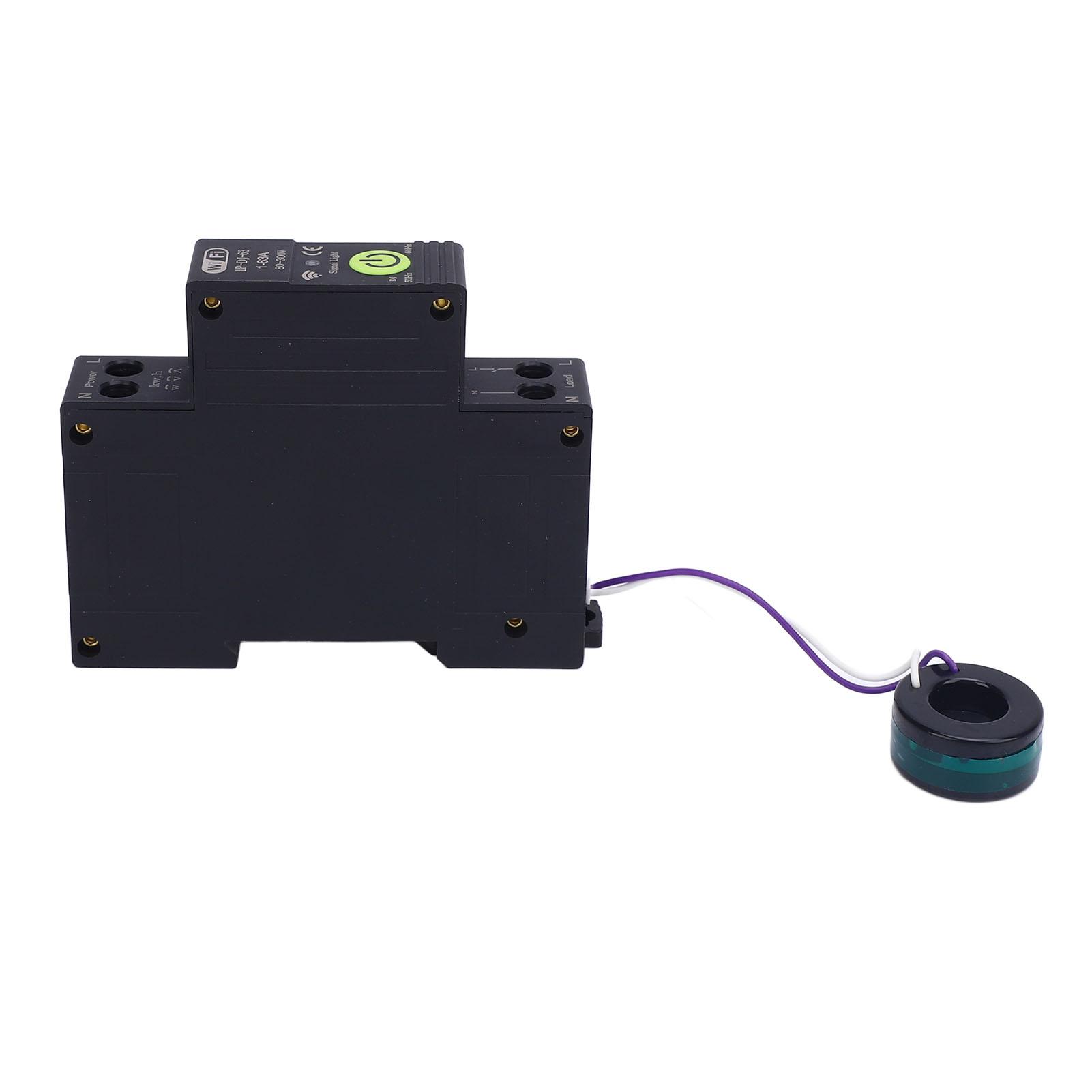 

Розумний WiFi Автоматичний вимикач APP Дистанційне керування Вимірювальний вимикач для побутової техніки 163A