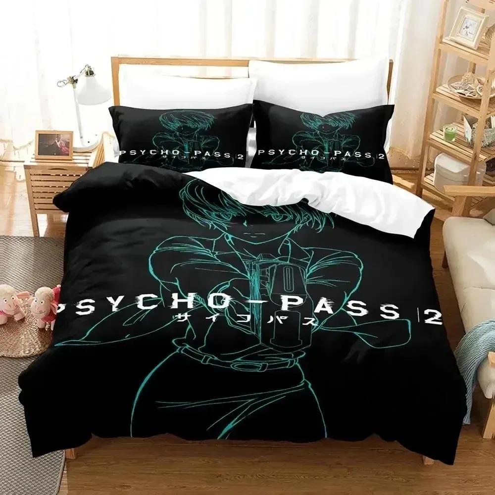 Comforter Anime Psycho Pass Bedding Set Bed Set Comforter King Queen Size Boys Adult Bedding Set