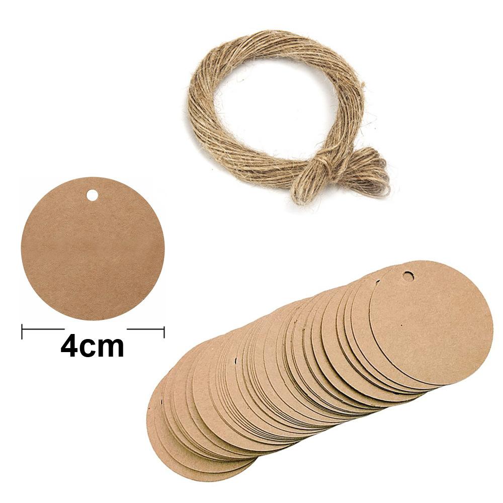 100pcs/lot Kraft Gift Tags Scalloped Edge Wedding Party Paper Tag Price Label Hang Tag Custom Tags Luggage Tag Gift Card