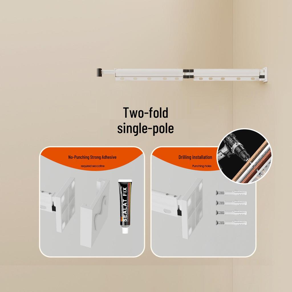 Faltbarer einziehbarer wandmontierbarer Wäschetronständer für den Balkon