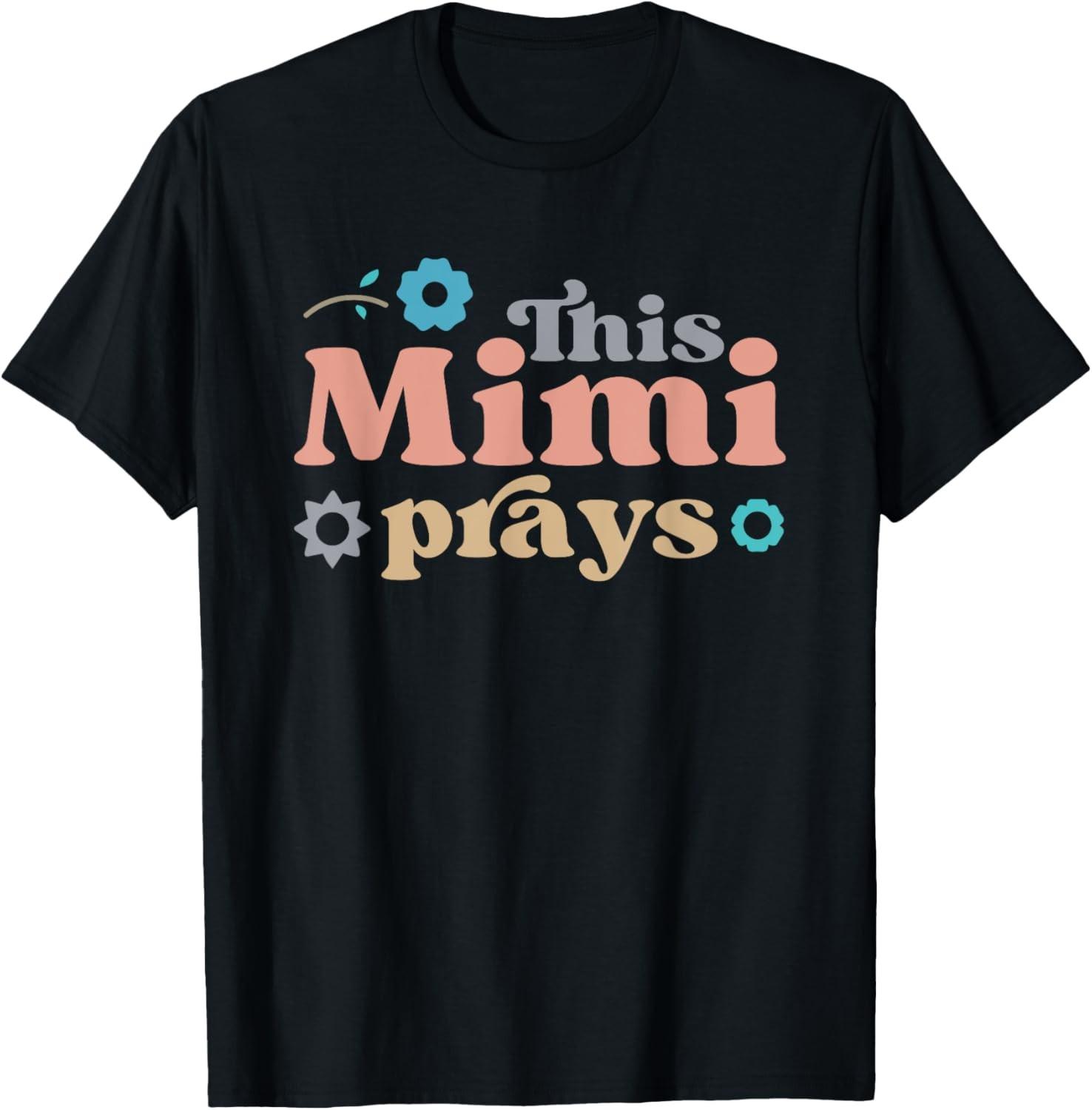 Grandma Christian God This Mimi Prays T-Shirt S разноцветный