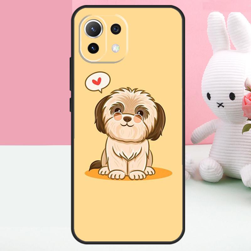 Cartoon Shih Tzu Dog Case For POCO F5 Pro X3 X5 M4 Pro F3 X4 F4 GT Cover For Xiaomi 11T 12T Pro 11 12 13 Lite