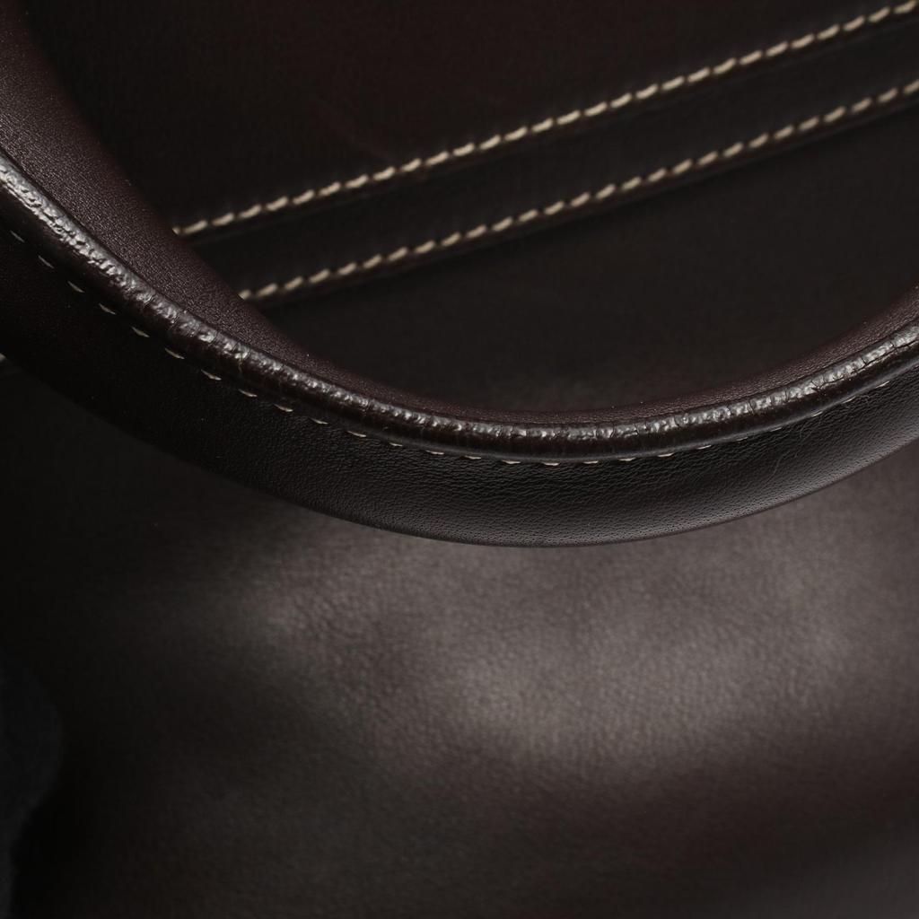 Used CELINE Boogie Bag Handbag Leather Brown Used Women