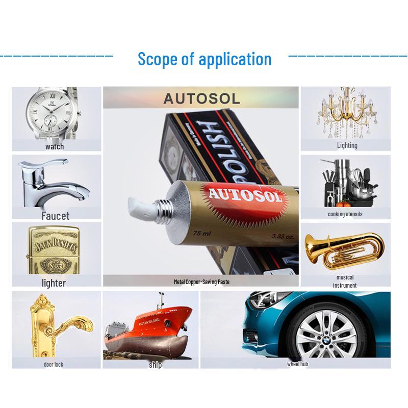 Germany Autosol Metal Polishing Paste - Copper Polishing, Grinding, Rust Removal, and Copper Preservation Paste