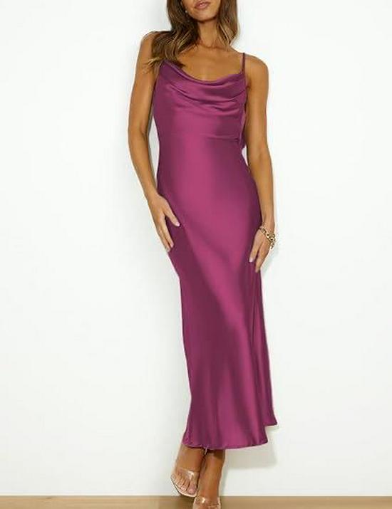 

In Stock: Sexy Satin Evening Gown for Spring/Summer Party & Pole Dance Large