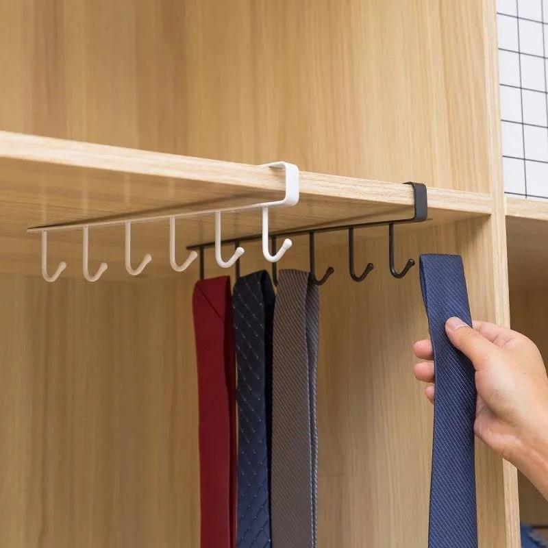 Seamless Iron Hook Cabinet and Wardrobe Storage Rack