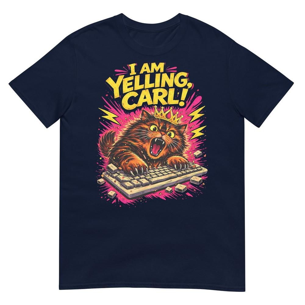 Funny I Am Yelling Carl Donut Cat Meme Tshirt S