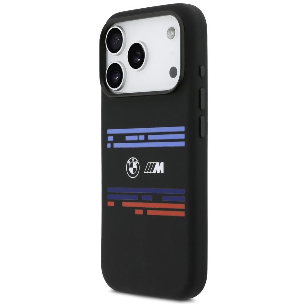 BMW M Silikon Horizontale Linie MagSafe Hülle für iPhone 17 Pro Schwarz