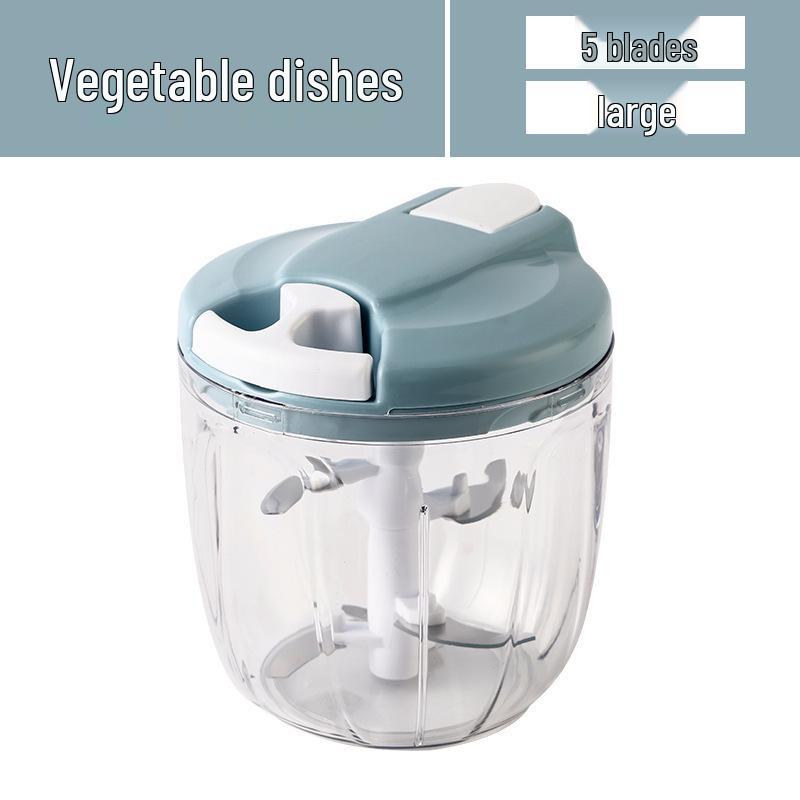 Multi-Function Manual Vegetable and Meat Chopper: Hand-Pull Garlic Mincer, Dumpling Filler, Vegetable Cutter