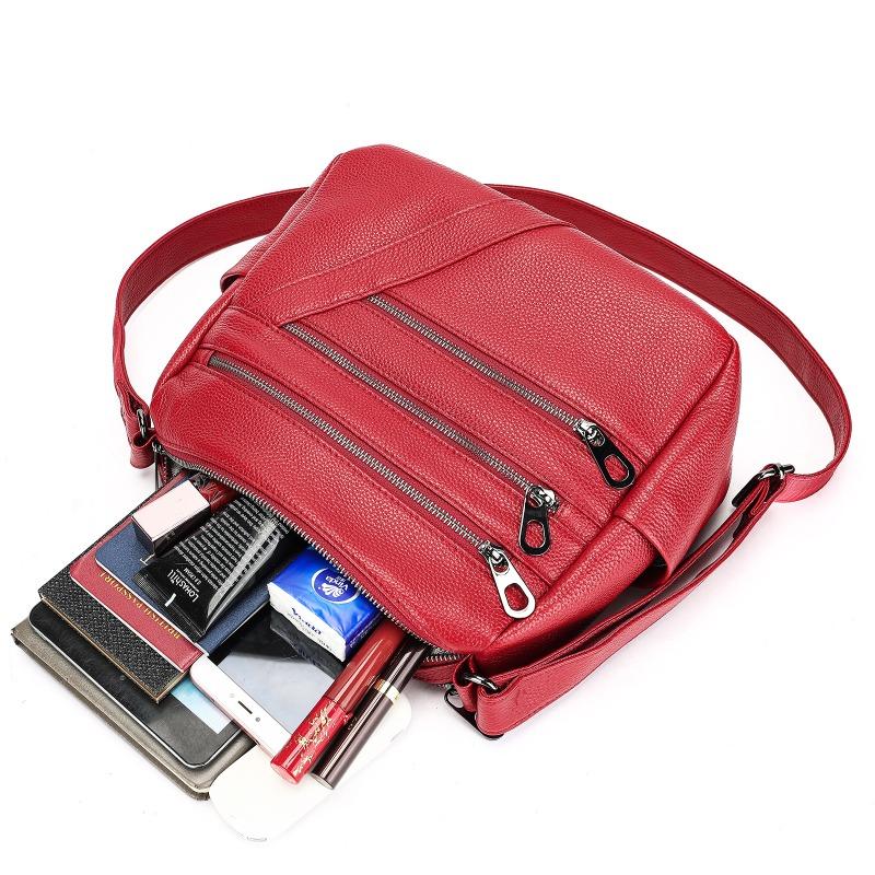 Genuine Leather Women's Crossbody Bag Top-grain Cowhide Women's Bag Single-shoulder Bag Commuting Crossbody Bag