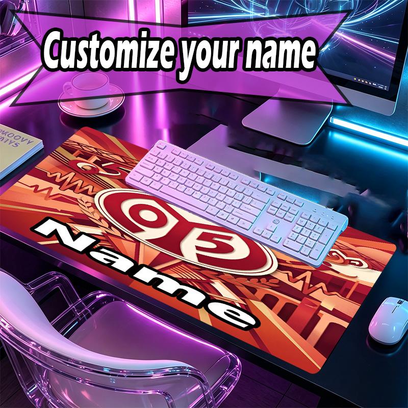 Custom Name Personalized 05 1FSV Mainz 05 Pattern Mousepad, Laptop PC Desk Mat, Decorative Desk Mat for Home Keyboard Pad Gift