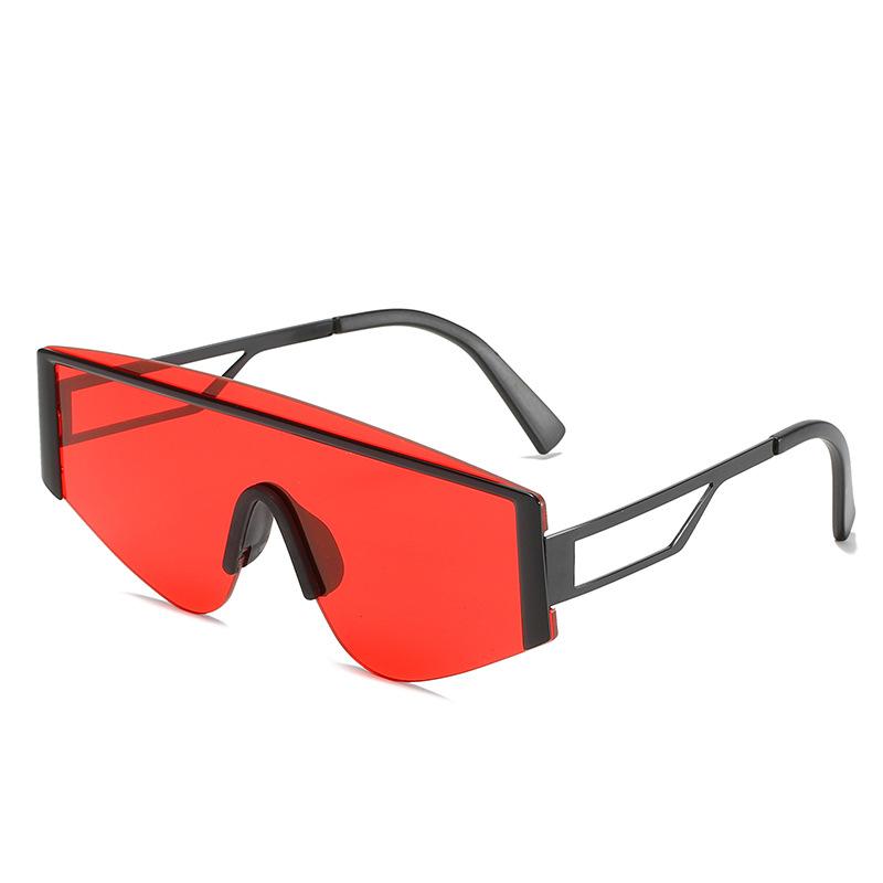 Ocean Square Integrated Sunglasses, Metal Large Frame Sunglasses, Sunglasses For Women