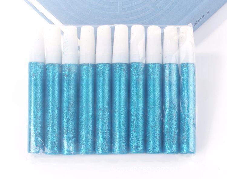 10pcs 10ml Handmade Decorative Graffiti Gold Powder Pigment Children's Painting DIY Colorful Gold Scallion Gel Pen